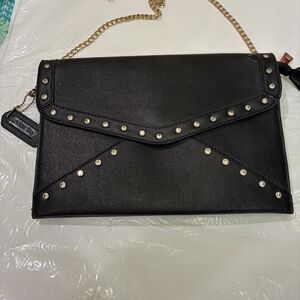Chic Black Studded Crossbody Bag